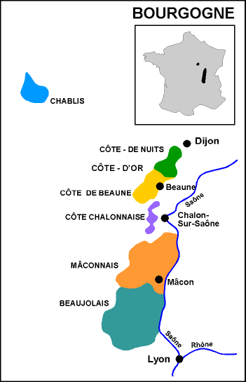 Карта Бургундии